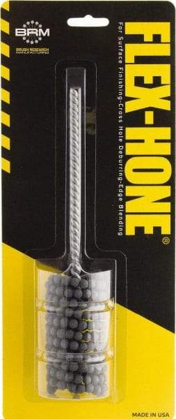Brush Research Mfg. - 15/16" to 1-3/8" Bore Diam, 800 Grit, Boron Carbide Flexible Hone - Extra Fine, 8" OAL - Industrial Tool & Supply