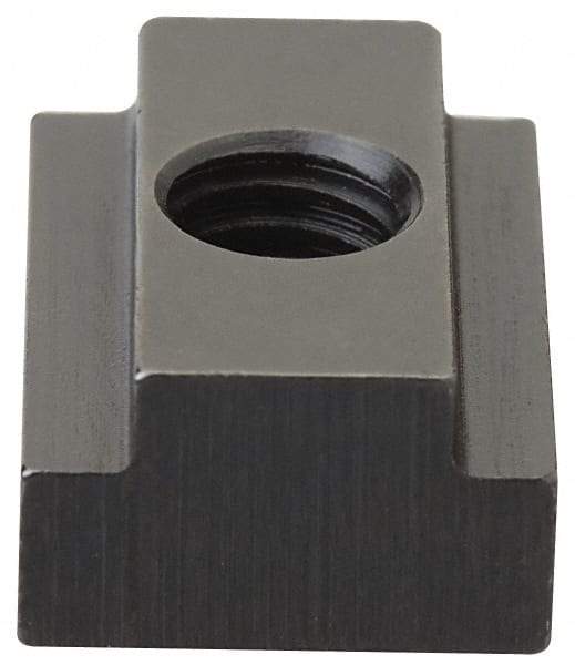 Gibraltar - 7/8-9 Tapped Through T Slot Nut - 1-5/16" Slot Width, 2 x 15/16" Base Width x Height, 2 x 1-1/4" OAL x Height - Industrial Tool & Supply