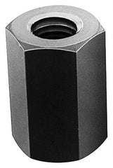 Jergens - 3/4-10 UNC, 1-7/8" OAL Steel Standard Coupling Nut - Black Oxide Coated, 1-1/4" Width Across Flats - Industrial Tool & Supply