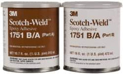 3M - 16 oz Can Two Part Epoxy - 45 min Working Time, 2,000 psi Shear Strength, Series 1751 - Industrial Tool & Supply