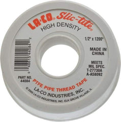 LA-CO - 1/2" Wide x 1,200" Long General Purpose Pipe Repair Tape - 3 mil Thick, -450 to 550°F, White - Industrial Tool & Supply