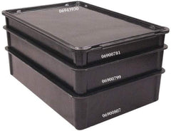 MFG Tray - 400 Lb Load Capacity Black Fiberglass Tote Container - Stacking, 25.8" Long x 17.8" Wide x 6" High - Industrial Tool & Supply