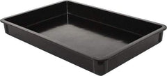 MFG Tray - 400 Lb Load Capacity Black Fiberglass Tote Container - Stacking, 25.8" Long x 17.8" Wide x 3" High - Industrial Tool & Supply