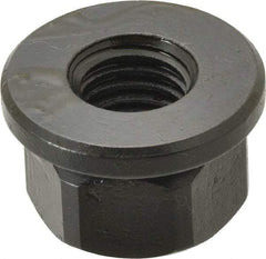 TE-CO - 5/8-11, 1-3/8" Flange Diam, 13/16" High, 1-1/16" Across Flats, Flange Nut - Grade 12L14 Steel, Black Oxide Finish, 3/16" Flange Height, TCMAI - Industrial Tool & Supply
