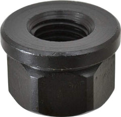 TE-CO - 7/8-9, 1-3/4" Flange Diam, 1-1/8" High, 1-7/16" Across Flats, Flange Nut - Grade 12L14 Steel, Black Oxide Finish, 1/4" Flange Height, TCMAI - Industrial Tool & Supply
