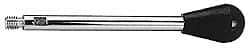 Gibraltar - 3/8-16 Stem, 1-5/8" Knob Diam, 0.47" Shaft Diam, Gear Lever Arm with Oval Knob - 1/2" Thread Length, 5.7" Handle Length, Steel Shaft, Phenolic Knob - Industrial Tool & Supply