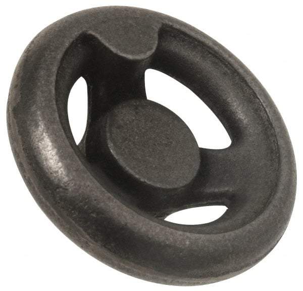 Value Collection - 6", 3 Spoke Offset Handwheel - 1.4" Hub, Aluminum, Plain Finish - Industrial Tool & Supply
