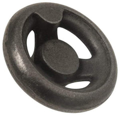 Value Collection - 6", 3 Spoke Offset Handwheel - 1.4" Hub, Aluminum, Plain Finish - Industrial Tool & Supply