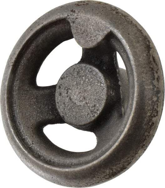 Gibraltar - 3", 3 Spoke Offset Handwheel - 1" Hub, Cast Iron, Plain Finish - Industrial Tool & Supply