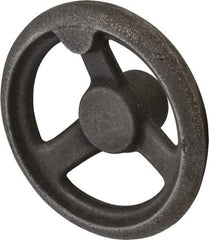 Gibraltar - 5", 3 Spoke Offset Handwheel - 1.3" Hub, Cast Iron, Plain Finish - Industrial Tool & Supply