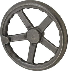 Gibraltar - 10", 3 Spoke Offset Handwheel - 2" Hub, Cast Iron, Plain Finish - Industrial Tool & Supply