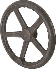 Gibraltar - 12", 3 Spoke Offset Handwheel - 2.2" Hub, Cast Iron, Plain Finish - Industrial Tool & Supply