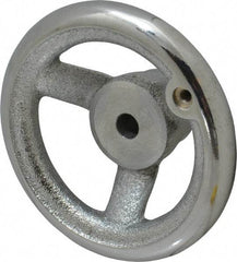 Value Collection - 4", 3 Spoke Offset Handwheel - 1.2" Hub, Cast Iron, Plain Finish - Industrial Tool & Supply