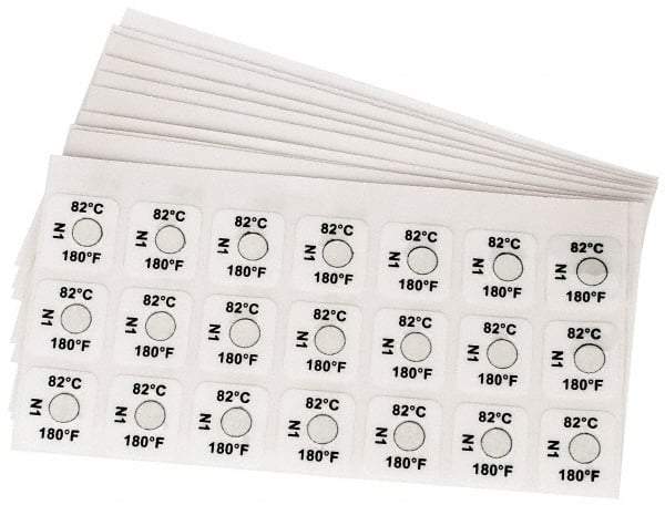 Tempil - 38°C Temp Indicating Label - 1 Rating - Industrial Tool & Supply