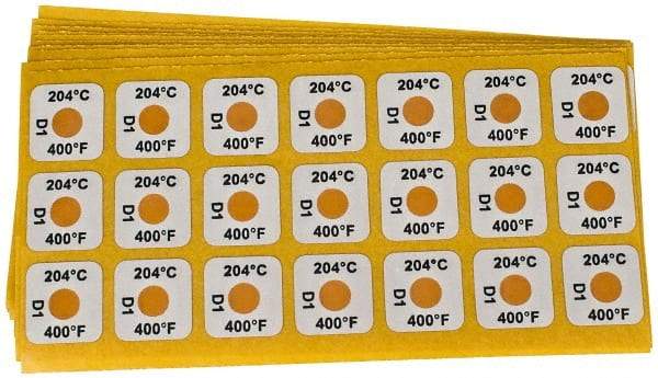 Tempil - 204°C Temp Indicating Label - 1 Rating - Industrial Tool & Supply