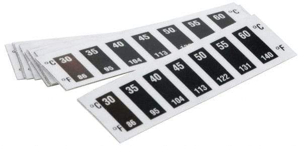 Tempil - -30°C Temp Indicating Label - 7 Ratings - Industrial Tool & Supply