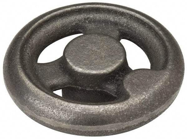 Value Collection - 5", 3 Spoke Straight Handwheel - 1.4" Hub, Aluminum, Chrome Plated Finish - Industrial Tool & Supply