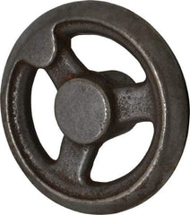 Gibraltar - 4", 3 Spoke Straight Handwheel - 1.2" Hub, Cast Iron, Plain Finish - Industrial Tool & Supply