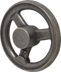 Gibraltar - 5", 3 Spoke Straight Handwheel - 1.4" Hub, Cast Iron, Plain Finish - Industrial Tool & Supply