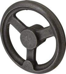 Gibraltar - 6", 3 Spoke Straight Handwheel - 1-1/2" Hub, Cast Iron, Plain Finish - Industrial Tool & Supply