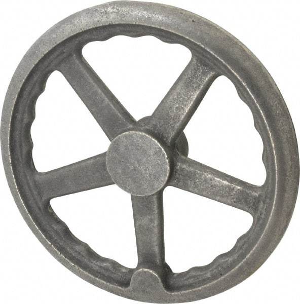 Gibraltar - 10", 3 Spoke Straight Handwheel - 2" Hub, Cast Iron, Plain Finish - Industrial Tool & Supply