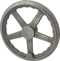 Gibraltar - 10", 3 Spoke Straight Handwheel - 2" Hub, Cast Iron, Plain Finish - Industrial Tool & Supply