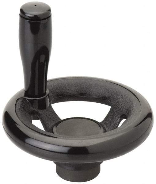 Value Collection - 3", 3 Spoke Offset Handwheel with Revolving Handle - Plastic, Plain Finish - Industrial Tool & Supply