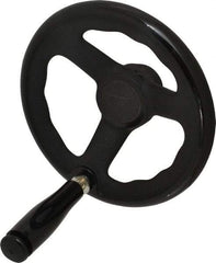 Value Collection - 6-1/4", 3 Spoke Offset Handwheel with Revolving Handle - Plastic, Plain Finish - Industrial Tool & Supply