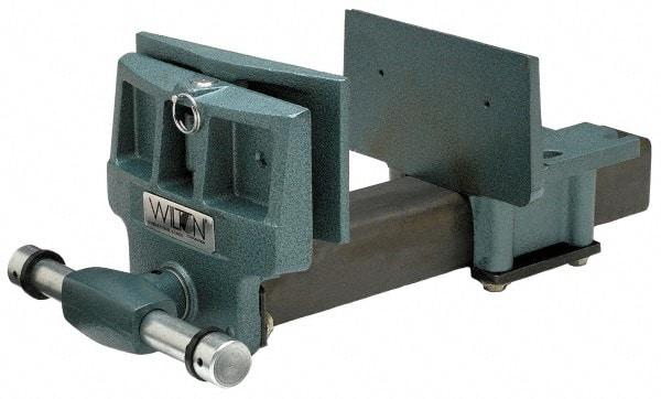 Wilton - 10" Jaw Width, 13" Jaw Opening, 4" Throat Depth, Cast Iron Woodworking Vise - 22-1/2" OAL x 11-1/2" OAW x 8" OAH, Rapid Action Spindle - Industrial Tool & Supply