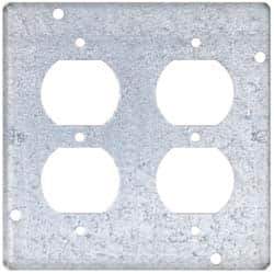 Cooper Crouse-Hinds - Electrical Outlet Box Steel Square Surface Cover - Industrial Tool & Supply