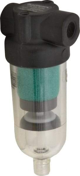 Norgren - 1/8" Port Coalescing Filter - Polycarbonate Bowl, Automatic Drain, 150 Max psi, 0.01 Micron Rating, 1.63" Wide x 4-1/4" High - Industrial Tool & Supply