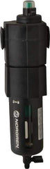 Norgren - 1/2" Port Coalescing Filter - Polycarbonate Bowl, Manual Drain, 150 Max psi, 0.01 Micron Rating, 3.15" Wide x 11.4" High - Industrial Tool & Supply