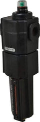 Norgren - 1/2" Port Coalescing Filter - Aluminum Bowl, Automatic Drain, 250 Max psi, 0.01 Micron Rating, 3.15" Wide x 11.4" High - Industrial Tool & Supply