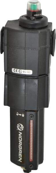 Norgren - 3/4" Port Coalescing Filter - Aluminum Bowl, Automatic Drain, 250 Max psi, 0.01 Micron Rating, 3.15" Wide x 11.4" High - Industrial Tool & Supply