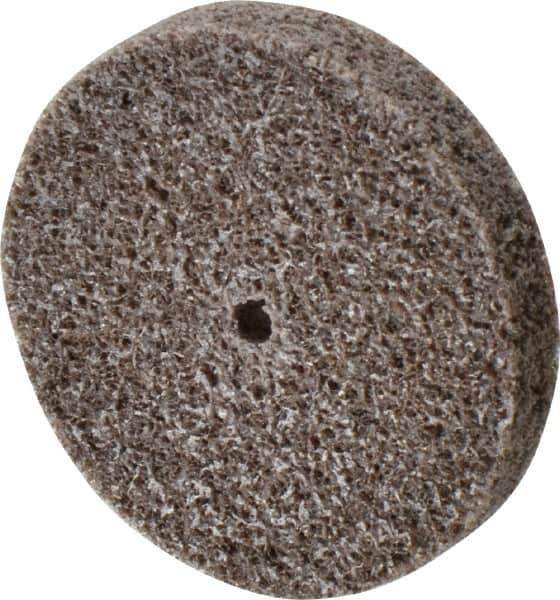 3M - 1-1/2" Diam, 1/4" Face Width, 1/8" Center Hole, Fine Grade, Aluminum Oxide Deburring Wheel - Unitized, Medium Density 5 Grade, 30,100 RPM - Industrial Tool & Supply