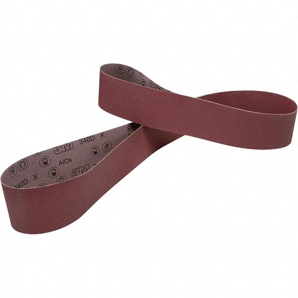 3M - 6" Wide x 108" OAL, 80 Grit, Aluminum Oxide Abrasive Belt - Aluminum Oxide, Coated, Cloth Backing, Series 340D - Industrial Tool & Supply