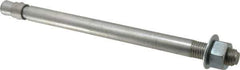 Red Head - 3/4" Diam, 3/4-10, 12" OAL, Grade 3, Wedge Expansion Concrete Anchor - Steel, Zinc Plated, 1-3/4" Thread Length, Tie Wire Head, 3/4" Drill - Industrial Tool & Supply