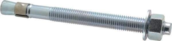 Red Head - 3/4 Inch Diameter, 3/4-10 Inch Thread, 8-1/2 Inch Overall Length, Grade 3, Wedge Expansion Concrete Anchor - Steel, Zinc Plated, 5-3/8 Inch Thread Length, Tie Wire Head, 3/4 Inch Drill - Industrial Tool & Supply