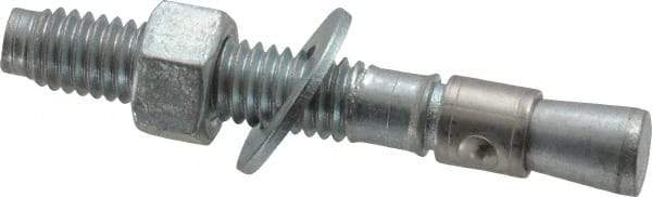 Red Head - 3/8 Inch Diameter, 3/8-16 Inch Thread, 2-3/4 Inch Overall Length, Grade 3, Wedge Expansion Concrete Anchor - Steel, Zinc Plated, 1-5/8 Inch Thread Length, Tie Wire Head, 3/8 Inch Drill - Industrial Tool & Supply