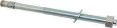 Red Head - 5/8 Inch Diameter, 5/8-11 Inch Thread, 10 Inch Overall Length, Grade 3, Wedge Expansion Concrete Anchor - Steel, Zinc Plated, 5-3/4 Inch Thread Length, Tie Wire Head, 5/8 Inch Drill - Industrial Tool & Supply