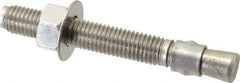 Red Head - 5/8" Diam, 5/8" Drill, 5" OAL, 2-1/2" Min Embedment Wedge Expansion Concrete Anchor - 304 Stainless Steel, Hex Nut Head, Hex Drive, 3-1/4" Thread Length - Industrial Tool & Supply