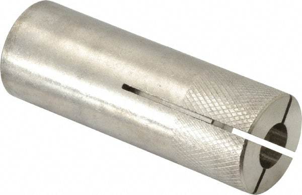 Red Head - 7/8" Diam, 7/8" Drill, 1-1/2" Min Embedment Drop-In Concrete Anchor - 303, 18-8 Stainless Steel, Slotted Drive, 1" Thread Length - Industrial Tool & Supply