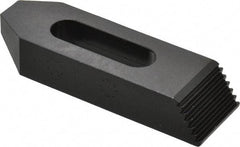 TE-CO - 1/2" Stud, Steel, Plain Strap Clamp - 1-5/16" Travel, 4" OAL x 1-1/4" Wide x 3/4" High, Black Oxide Finish, Tapered Nose - Industrial Tool & Supply