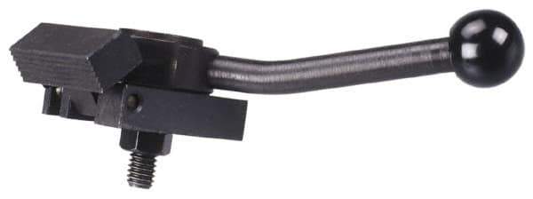 Gibraltar - 5/16-18 Stud, Extended Base, Steel Cam Action Clamp - 3-1/8" Base Len x 1" Base Height, 5" Len with Handle x 1-5/8" Height with Handle x 1-1/4" Overall Width, 1/8" Projection from Base - Industrial Tool & Supply