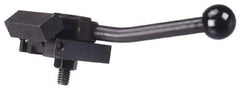 Gibraltar - 5/16-18 Stud, Extended Base, Steel Cam Action Clamp - 3-1/8" Base Len x 1" Base Height, 5" Len with Handle x 1-5/8" Height with Handle x 1-1/4" Overall Width, 1/8" Projection from Base - Industrial Tool & Supply