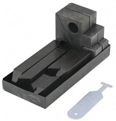 TE-CO - 13 Piece Fixturing Step Block & Clamp Set with 1" Step Block, 5/8 Stud Thread - Includes 6 Serrated End Clamps, 6 Step Blocks, Holder - Industrial Tool & Supply