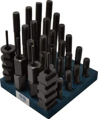 TE-CO - 38 Piece, 3/4-10 Stud, 13/16" T Slot, T Nut & Stud Kit - 1-1/4" T-Slot Nut Width, 3, 4, 5, 6, 7, 8" Stud Lengths - Industrial Tool & Supply