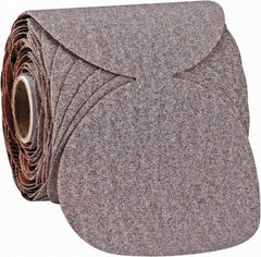 Norton - 3-1/2" Diam, 80 Grit Aluminum Oxide Adhesive PSA Disc - Coarse Grade, Natural, B Weighted Backing, Flexible - Industrial Tool & Supply