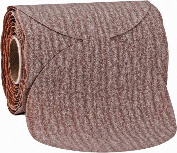 Norton - 3-1/2" Diam, 180 Grit Aluminum Oxide Adhesive PSA Disc - Fine Grade, Natural, B Weighted Backing, Flexible - Industrial Tool & Supply