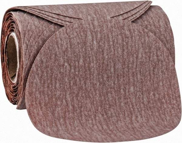 Norton - 3-1/2" Diam, 320 Grit Aluminum Oxide Adhesive PSA Disc - Very Fine Grade, Natural, B Weighted Backing, Flexible - Industrial Tool & Supply